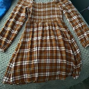Plaid Copper Key Dress